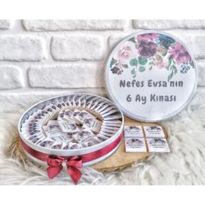 100 Adet Bordo Çiçekli İsme Özel Nişan-Nikah-Düğün-Söz Hatırası- Kına Hediyelik Çikolata