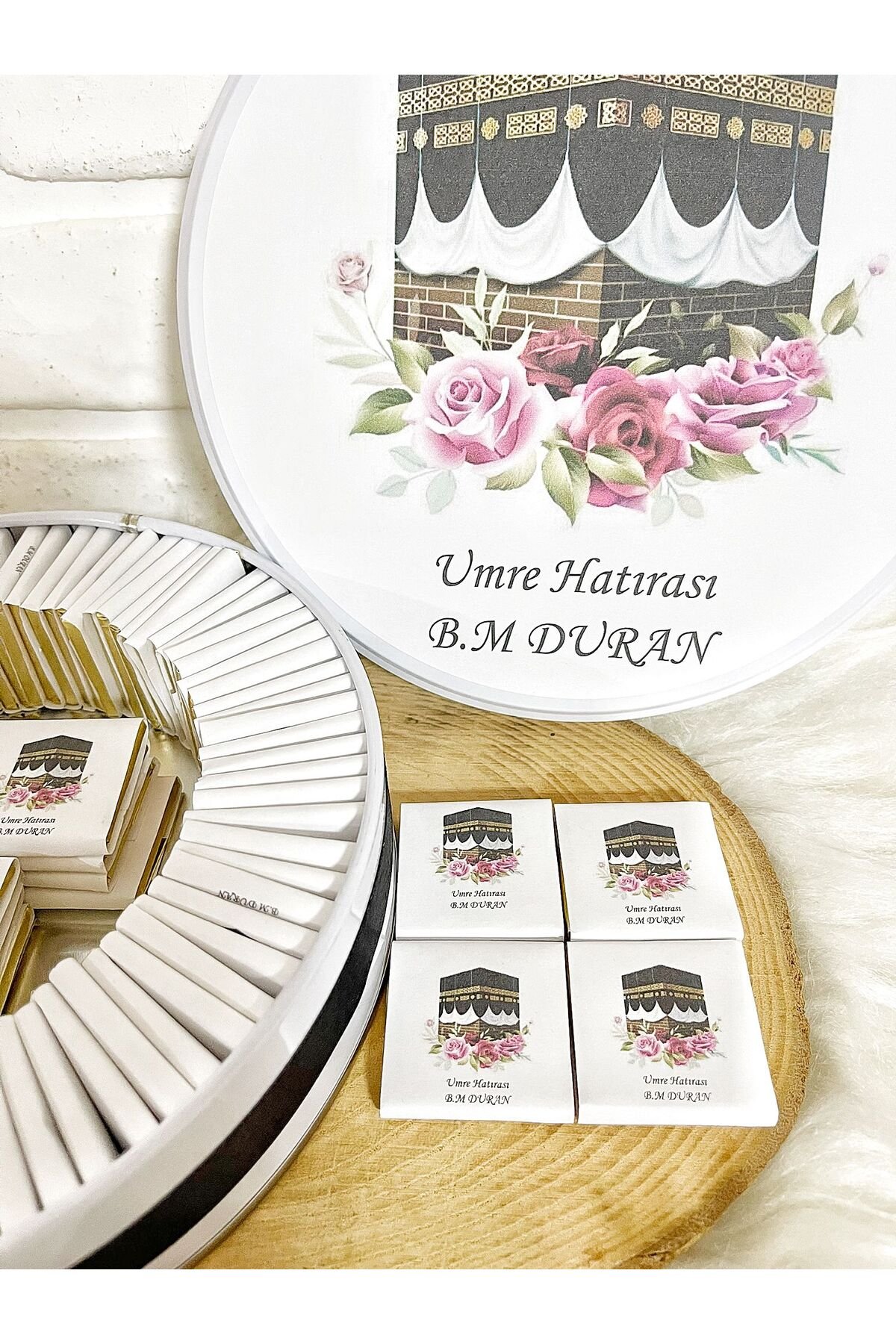 100 Adet Model 1 Hac Umre Mevlüt Hatırası Hediyelik Çikolata - Görsel 3