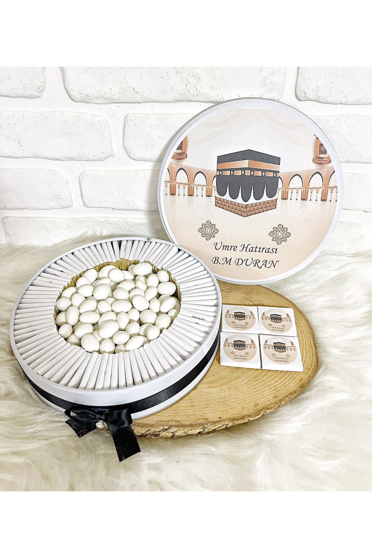 50 Adet+200 Gr Draje Model 2 Hac Umre Mevlüt Hatırası Hediyelik Çikolata