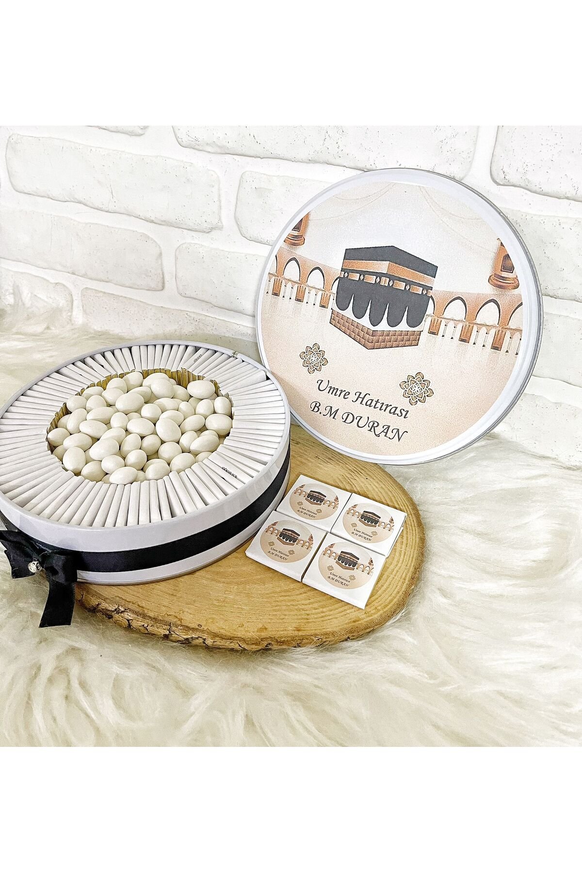 50 Adet+200 Gr Draje Model 2 Hac Umre Mevlüt Hatırası Hediyelik Çikolata - Görsel 2