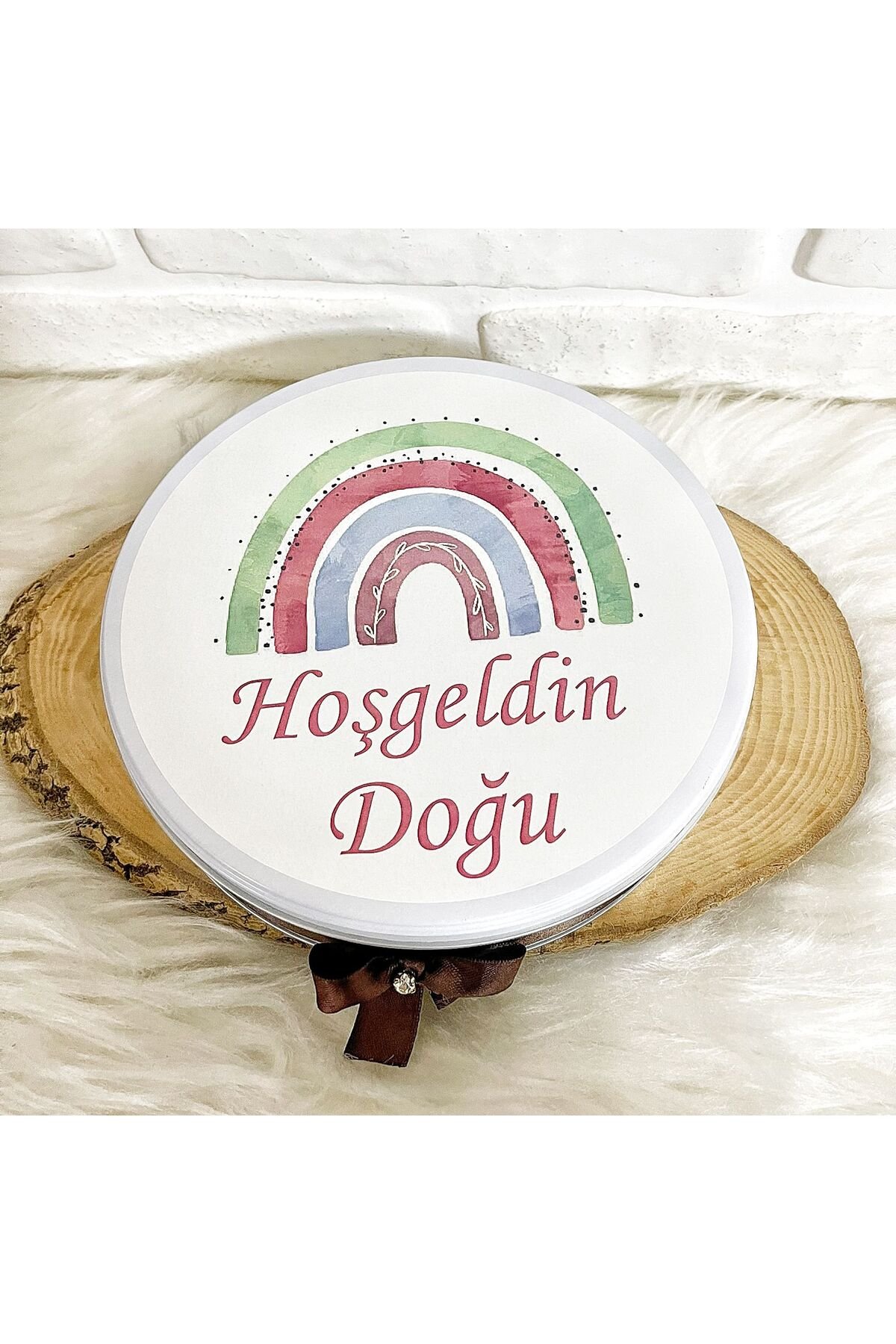 100 Adet+200 Gr Draje Yeşil Gökkuşağı İsme Özel Erkek Bebek Hoşgeldin Doğumgünü Hediyelik Çikolata - Görsel 5