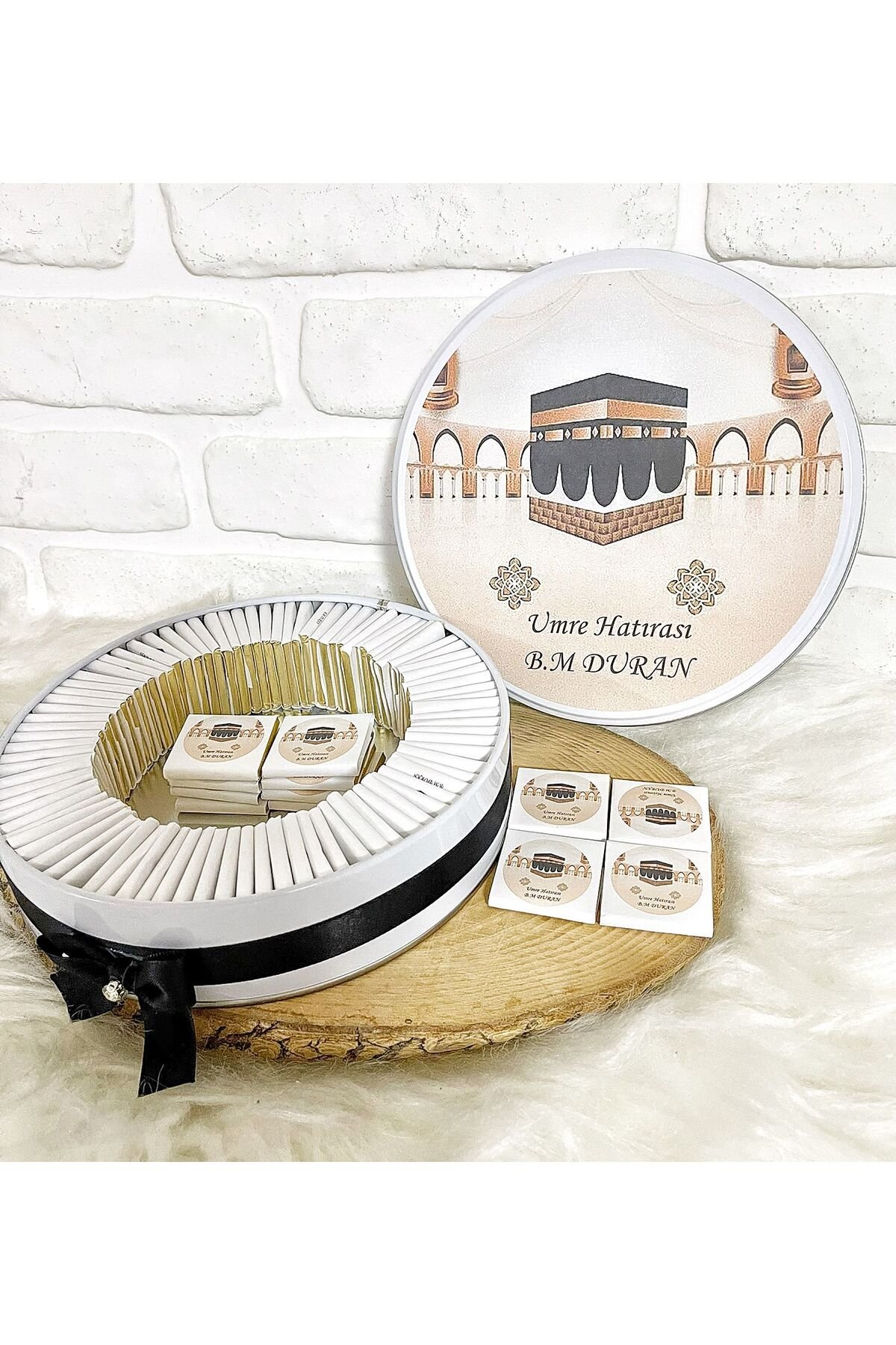 200 Adet Model 2 Hac Umre Mevlüt Hatırası Hediyelik Çikolata - Görsel 2