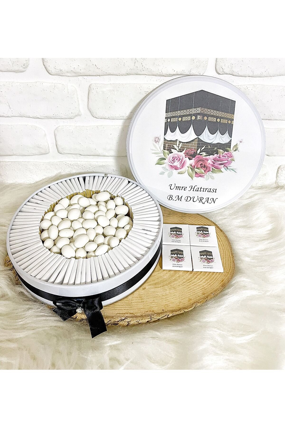 50 Adet+200 Gr Draje Model 1 Hac Umre Mevlüt Hatırası Hediyelik Çikolata