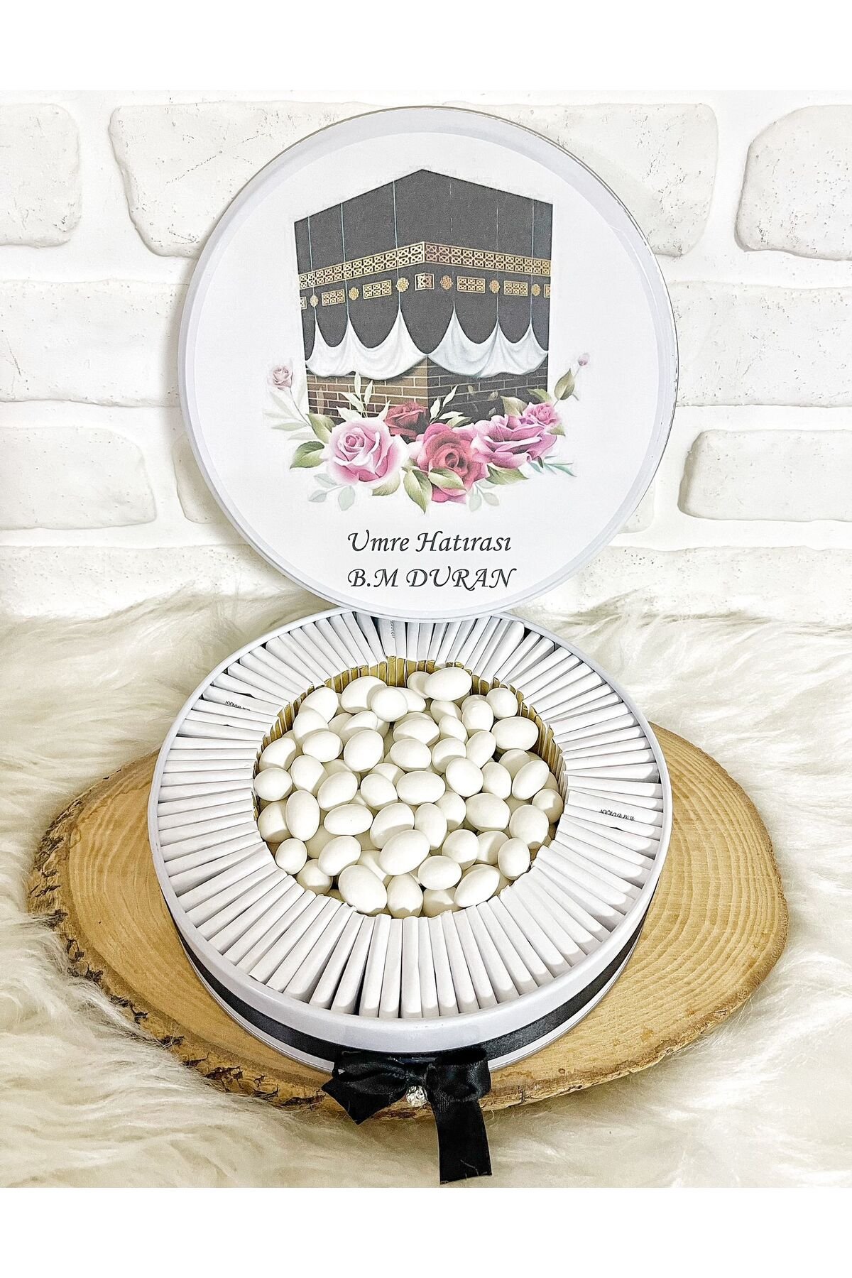 50 Adet+200 Gr Draje Model 1 Hac Umre Mevlüt Hatırası Hediyelik Çikolata - Görsel 3