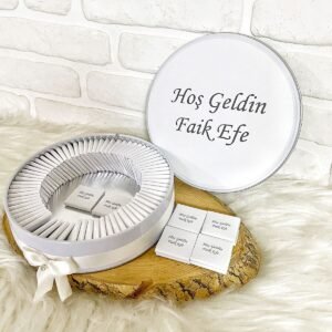 80 Adet İsme Özel Kız-Erkek Bebek Doğum Nişan Nikah Hediyelik Çikolata