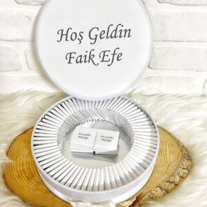 80 Adet İsme Özel Kız-Erkek Bebek Doğum Nişan Nikah Hediyelik Çikolata