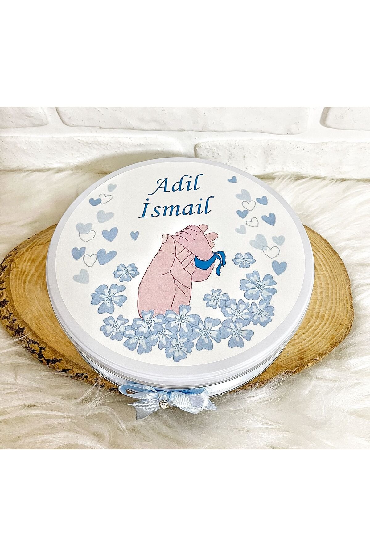 150Adet+200 Gr Draje Anne-Bebek Eli İsme Özel Erkek Bebek Hoşgeldin Doğumgünü Hediyelik Çikolata - Görsel 4