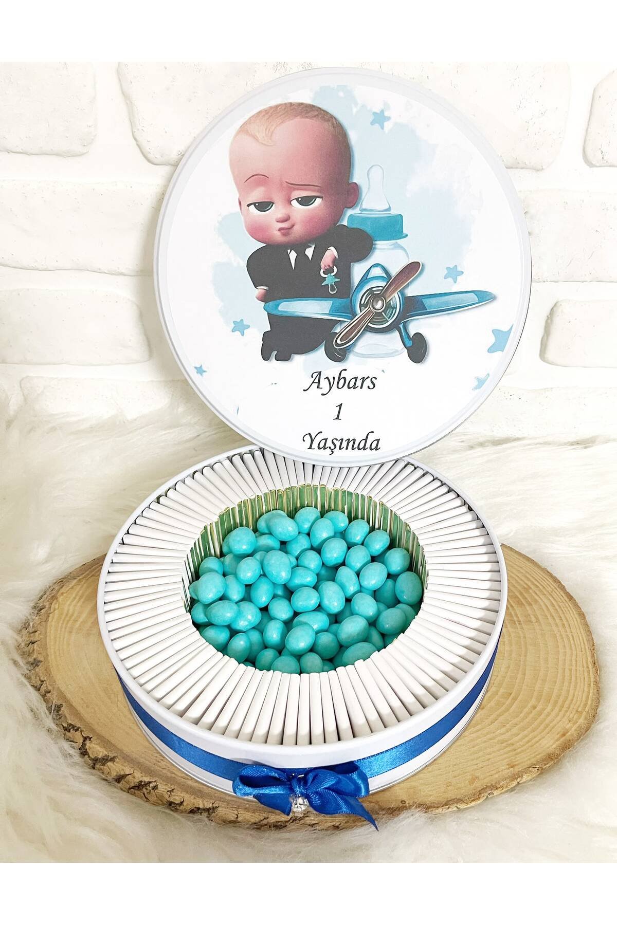 80 Adet+200 Gr Drajeli Helikopterli Patron Bebek Temalı İsme Özel Hoşgeldin Kız Bebek Hediyelik Çikolata - Görsel 4