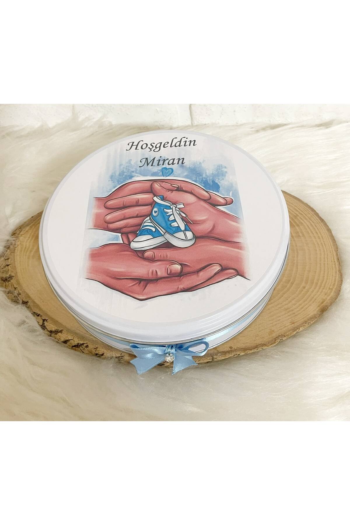 100 Adet+200 Gr Drajeli Aile Temalı İsme Özel Hoşgeldin Erkek Bebek Hediyelik Çikolata - Görsel 6