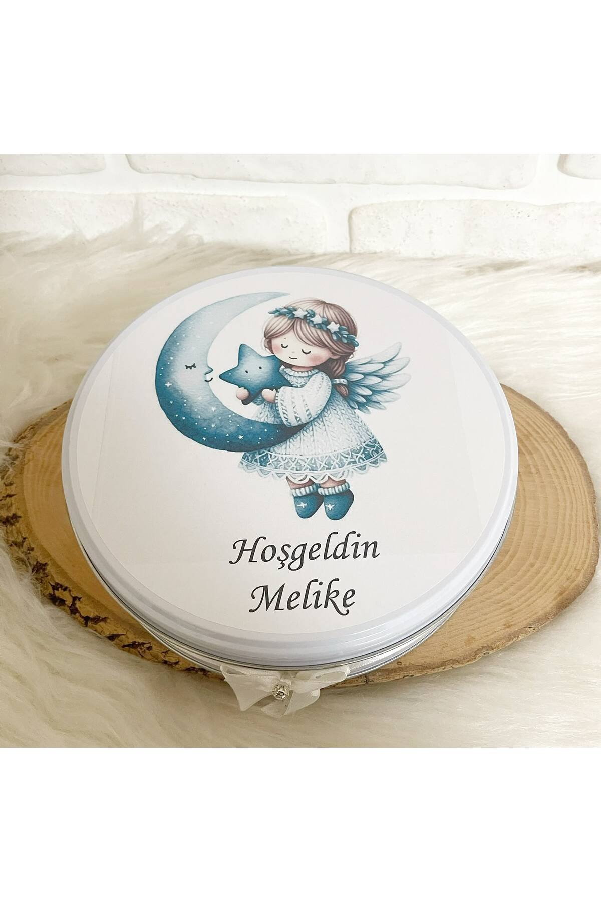 150 Adet Ayda Peri Kızı Temalı İsme Özel Hoşgeldin Kız Bebek Hediyelik Çikolata - Görsel 4