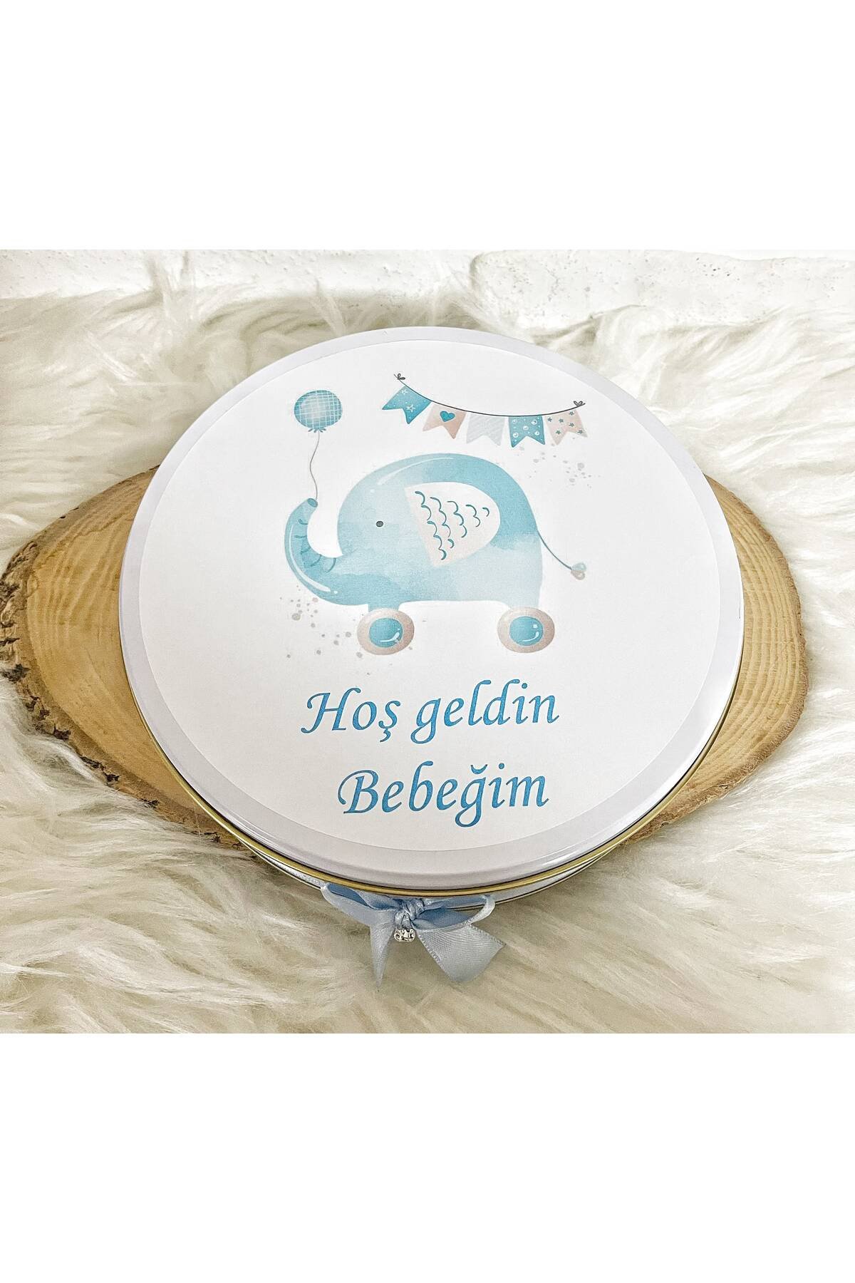 80 Adet Arabalı Fil Temalı İsme Özel Hoşgeldin Erkek Bebek Hediyelik Çikolata - Görsel 5