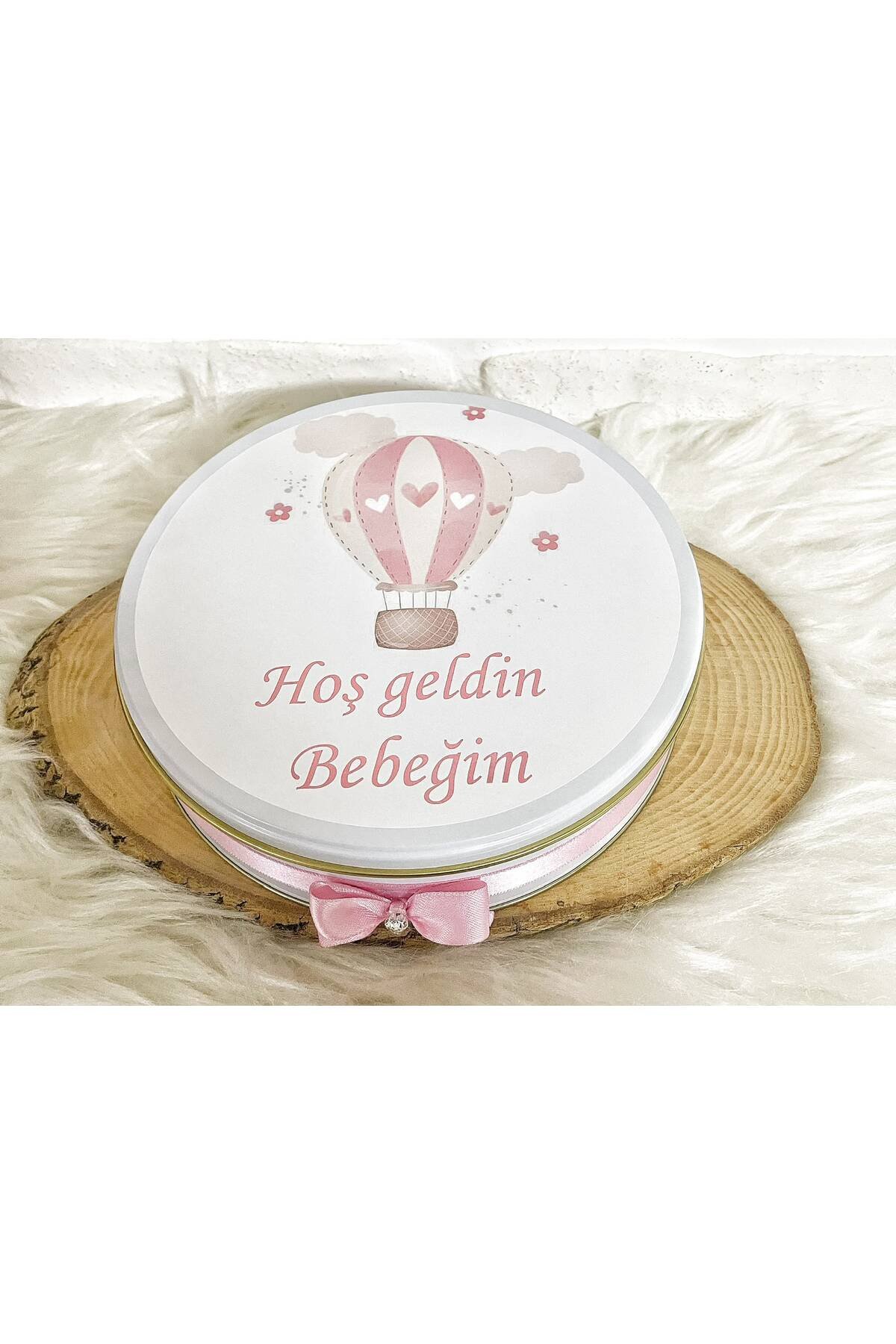 80 Adet Pembe Uçan Balon Temalı İsme Özel Hoşgeldin Kız Bebek Hediyelik Çikolata - Görsel 5