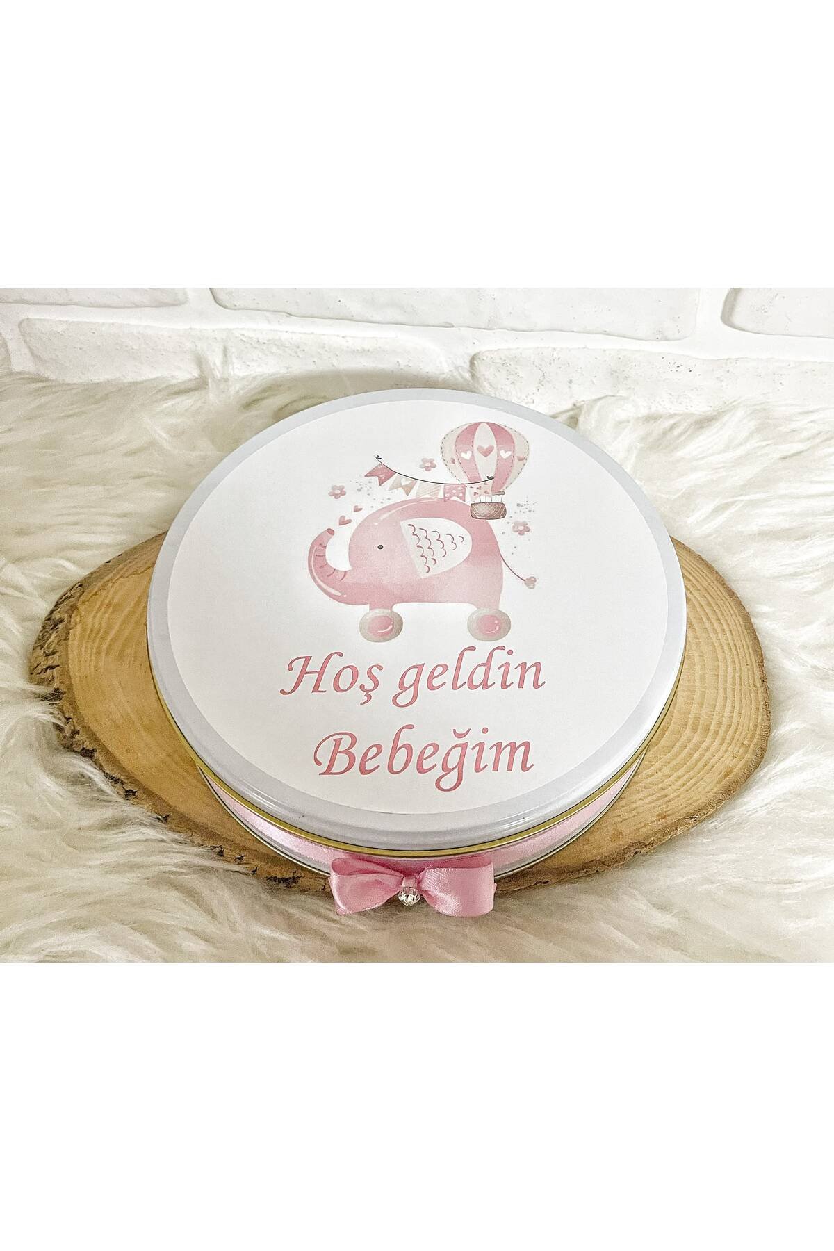 100Adet Arabalı Fil Temalı İsme Özel Hoşgeldin Kız Bebek Hediyelik Çikolata - Görsel 5