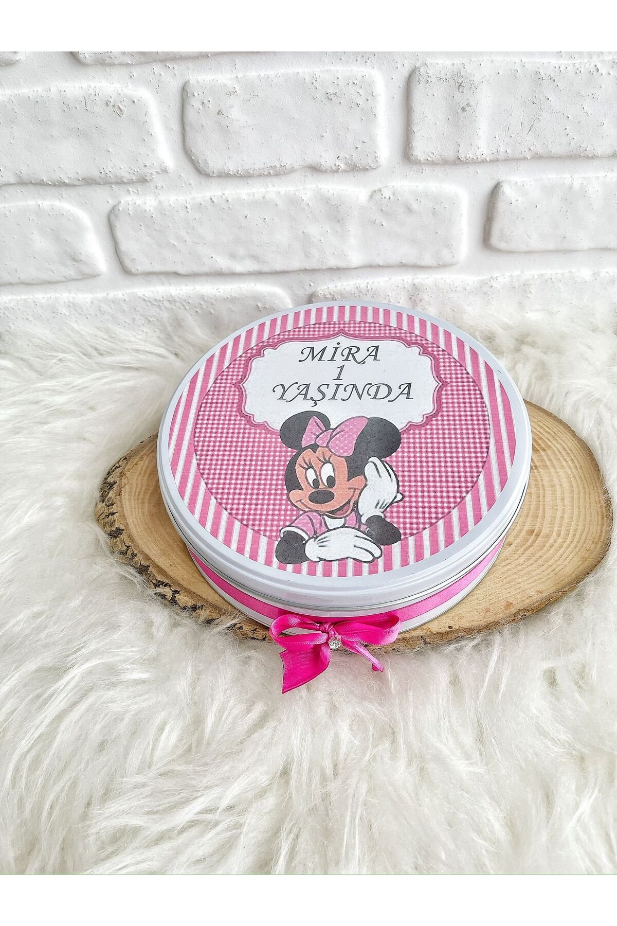 100 Adet Mickey Mouse Temalı İsme Hoşgeldin-Doğumgünü Kız Bebek Hediyelik Çikolata - Görsel 5