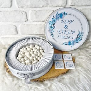 80 Adet+200 Gr Drajeli İsme Özel Nikah-Nişan-Düğün Hatırası Gelin Bohçası Hediyelik Çikolata