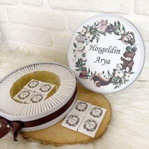 150 Adet Oyuncak Temalı İsme Özel Hoşgeldin Erkek Bebek Hediyelik Çikolata
