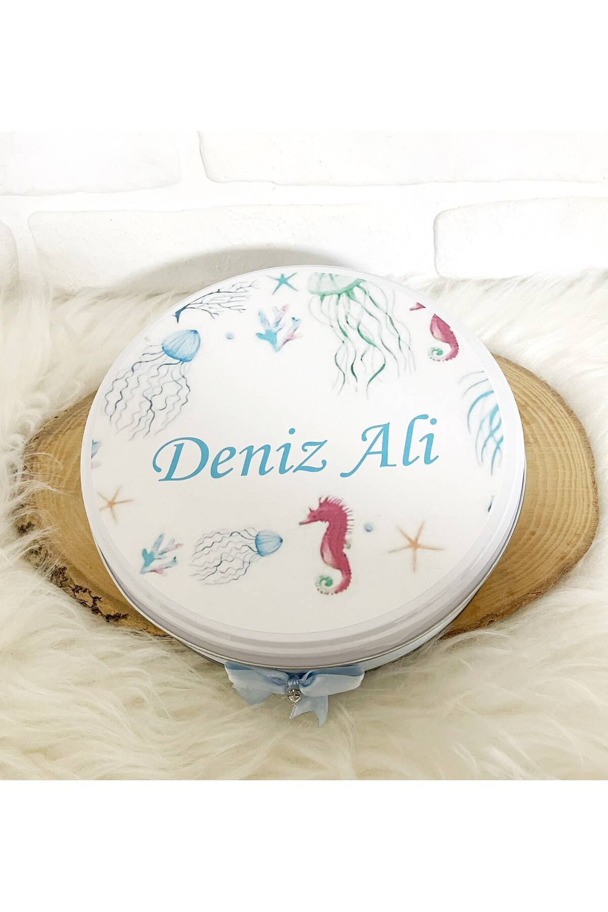 80 Adet Deniz Temalı İsme Özel Hoşgeldin Kız-Erkek Bebek Hediyelik Çikolata - Görsel 5
