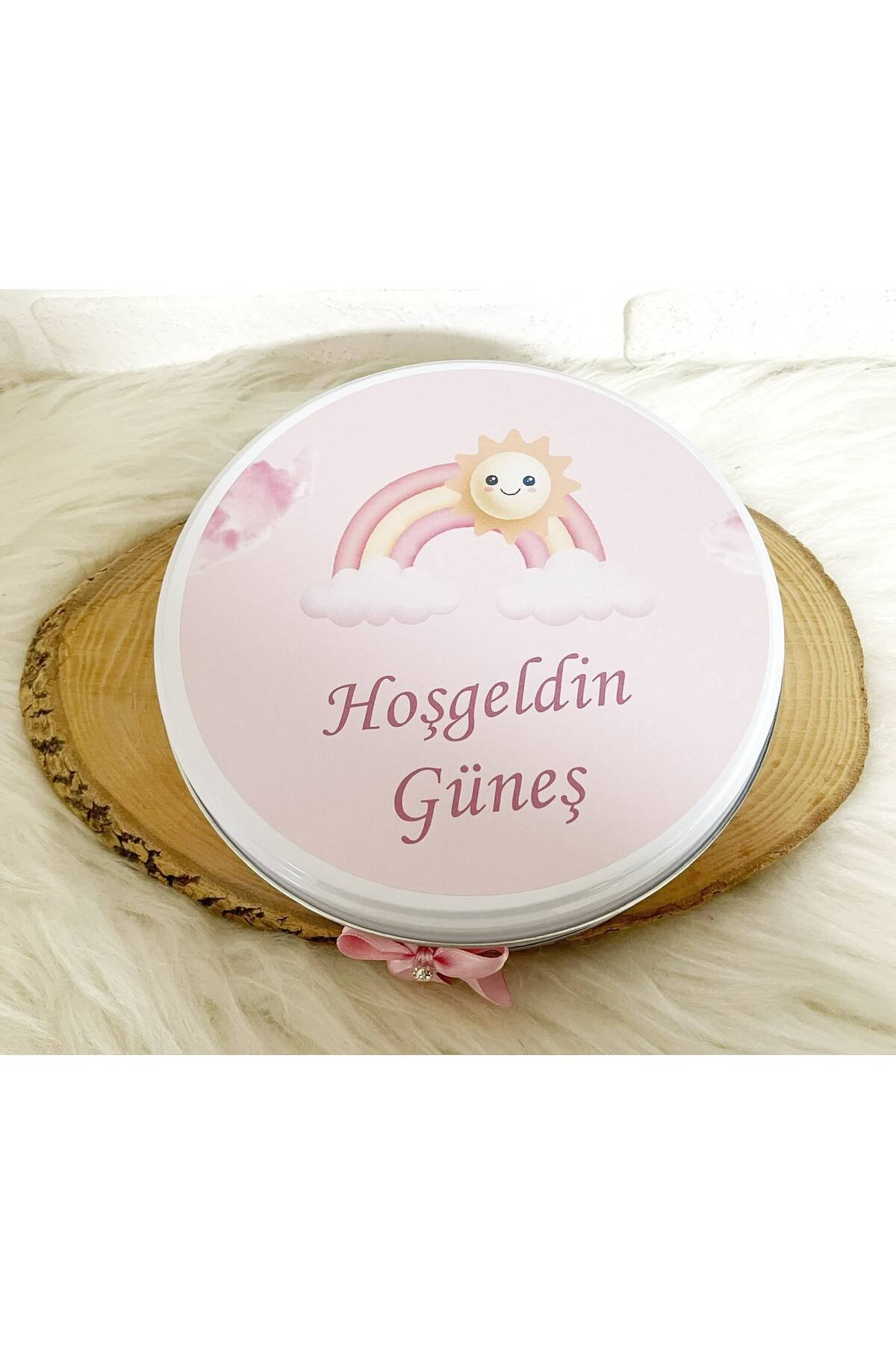 200 Adet+200 Gr Drajeli Güneş Temalı İsme Özel Hoşgeldin Kız Bebek Hediyelik Çikolata - Görsel 5