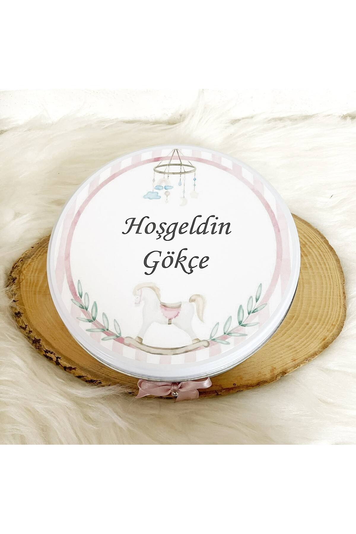 80 Adet+200 Gr Drajeli Dönenceli Pembe Atlı Karınca Temalı İsme Özel Hoşgeldin Kız Bebek Hediyelik Çikolata - Görsel 5