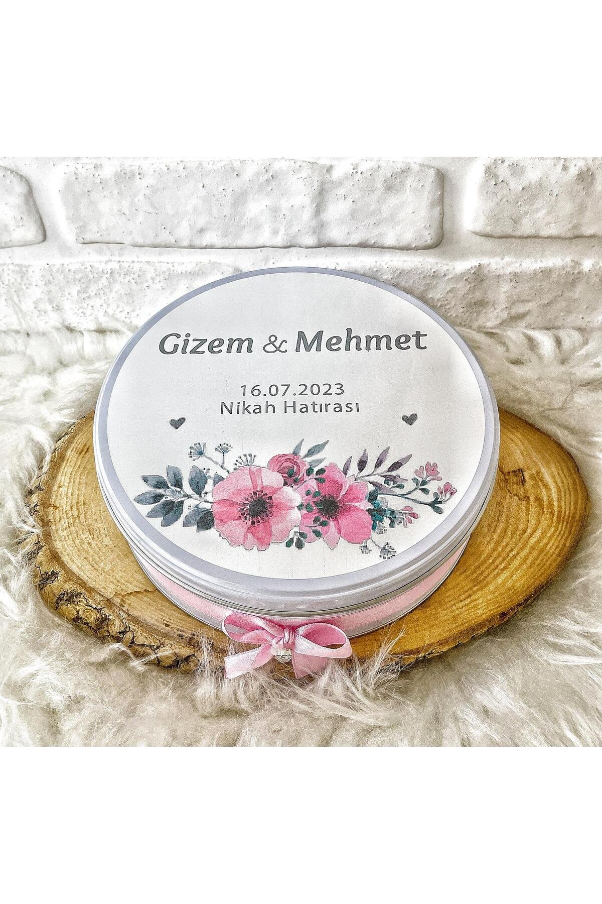 200 Adet Çiçek Temalı İsme Özel Nişan-Nikah-Söz-Düğün Hediyelik Çikolata - Görsel 5