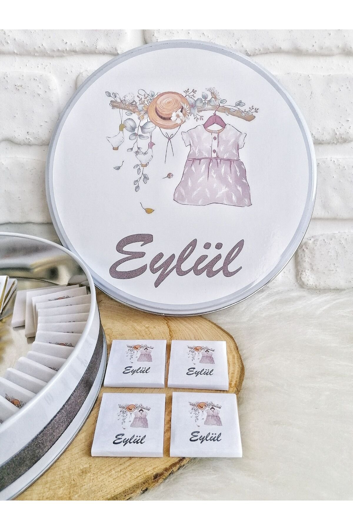 100 Adet Kız Bebek Kıyafetli Hoşgeldin Kız Bebek Hediyelik Çikolata - Görsel 3