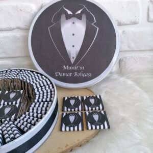 200 Adet Isme Ozel Damat Bohcasi Hediyelik Cikolata