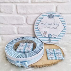 150 Adet Sünnet Temalı İsme Özel Erkek Bebek Hediyelik Çikolata