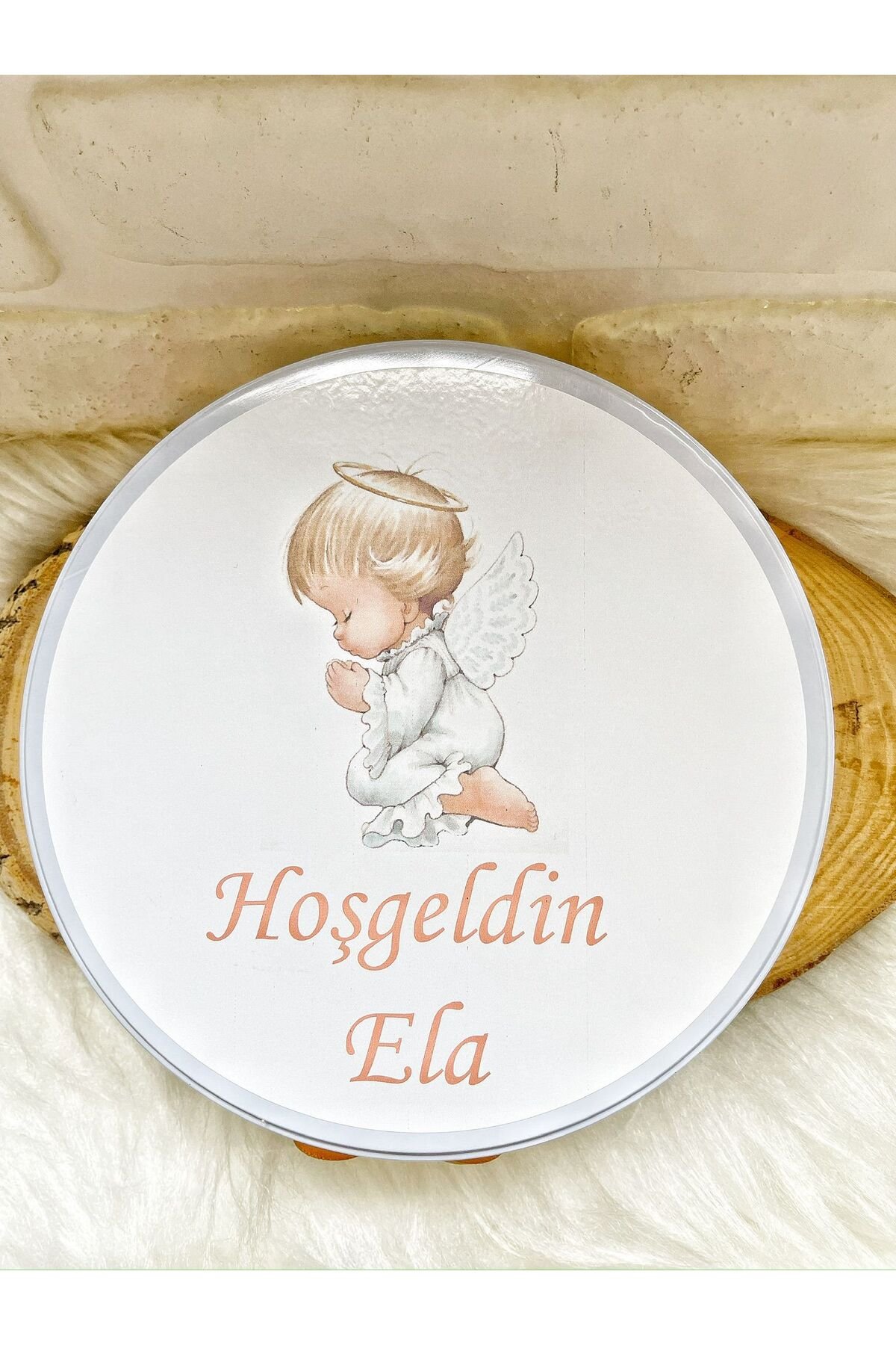 100 Adet Melek Temalı İsme Özel Hoşgeldin Doğumgünü Kız Bebek Hediyelik Çikolata - Görsel 5