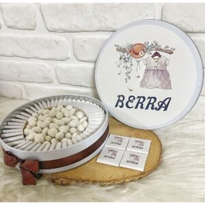 80 Adet+200 Gr Drajeli Kız Çocuk Kıyafetli İsme Özel Hoşgeldin Kız Bebek Hediyelik Çikolata