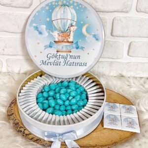 80 Adet+200 Gr Drajeli Safari Hayvanları Temalı İsme Özel Hoşgeldin-Mevlüt-Sünnet Bebek Çikolata