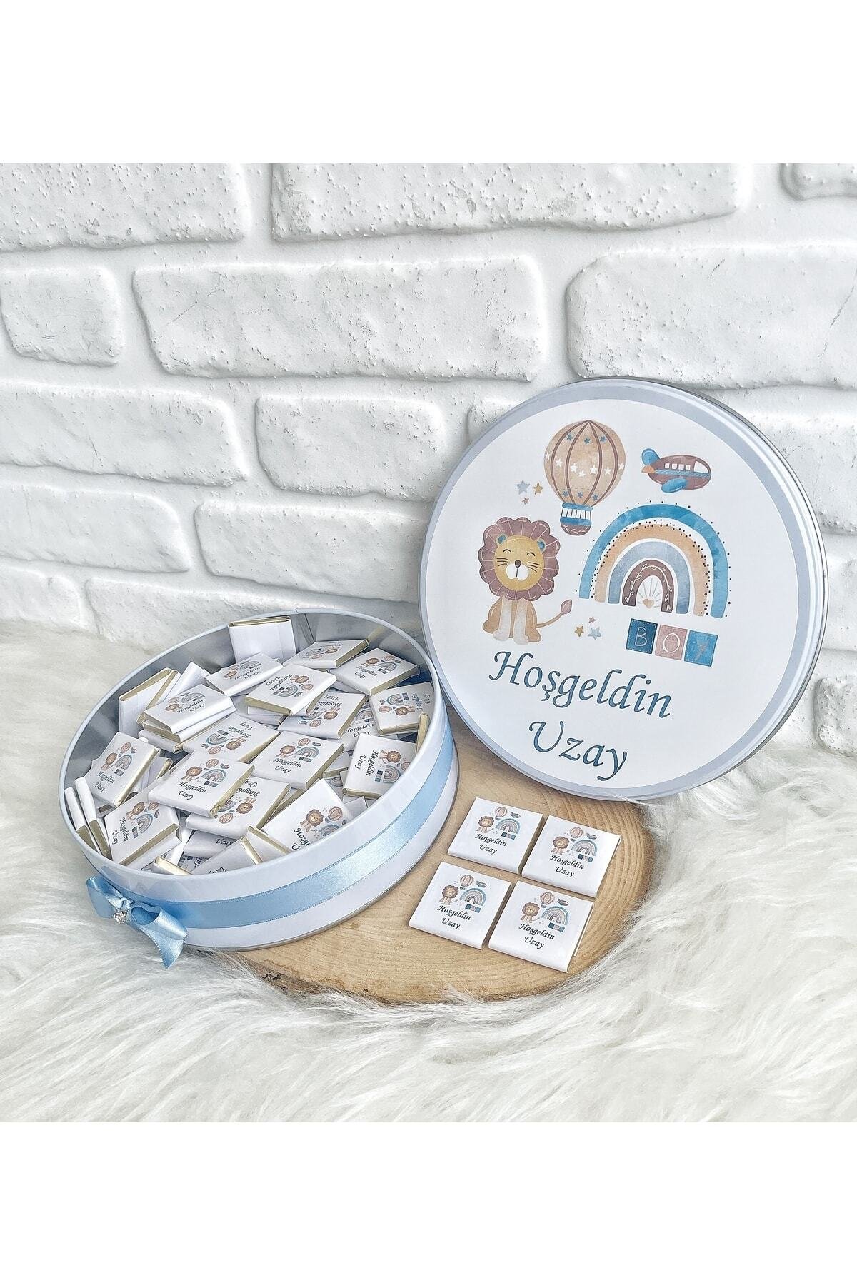 200 Adet Aslan Isme Özel Hoşgeldin-doğumgünü Erkek Bebek Hediyelik Çikolata