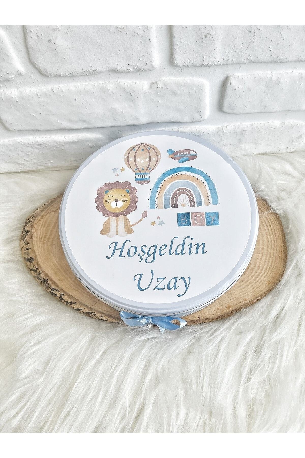 200 Adet Aslan Isme Özel Hoşgeldin-doğumgünü Erkek Bebek Hediyelik Çikolata - Görsel 6