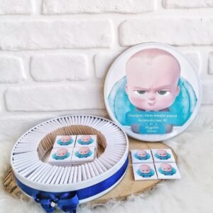100 Adet Patron Bebek Isme Özel Hoşgeldin-doğumgünü Bebek Hediyelik Çikolata