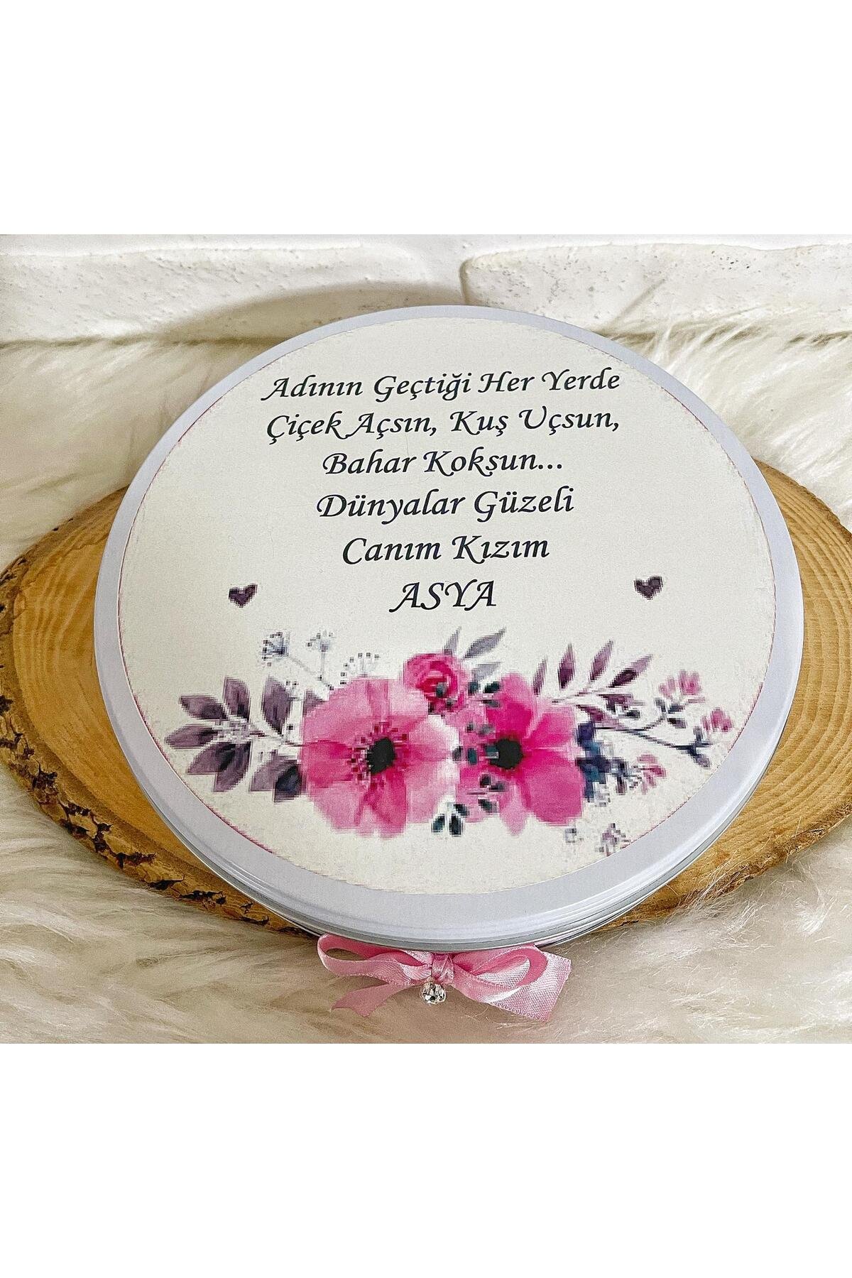 200 Adet+200 Gr Drajeli Çiçek Temalı İsme Özel Hoşgeldin Kız Bebek Hediyelik Çikolata - Görsel 5