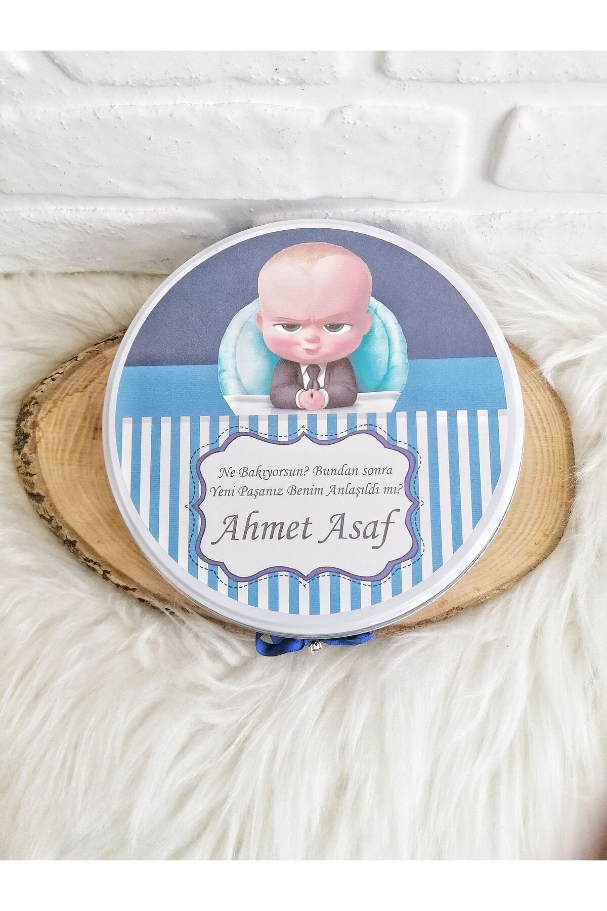 200 Adet Patron Bebek Model 2 İsme Özel Hoşgeldin Erkek Bebek Hediyelik Çikolata - Görsel 5